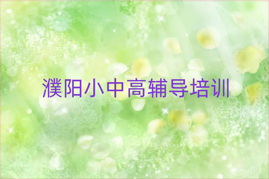 2024年濮阳华龙区初中英语培训学费要多少钱