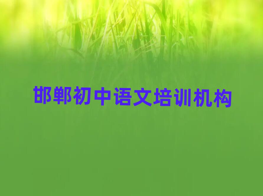 邯郸初中语文培训机构报名培训去哪,快来看看