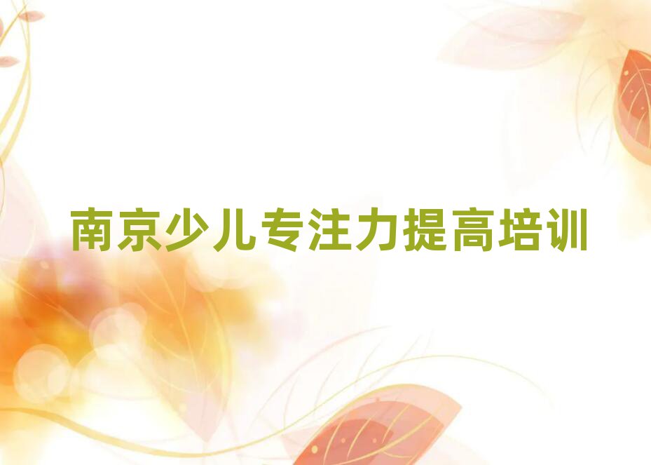 南京溧水区少儿专注力提高哪里少儿专注力提高培训班实惠