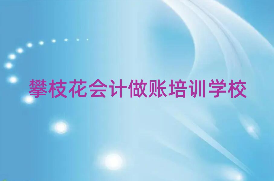 攀枝花东区会计做账学会计做账便宜的学校排名一览表