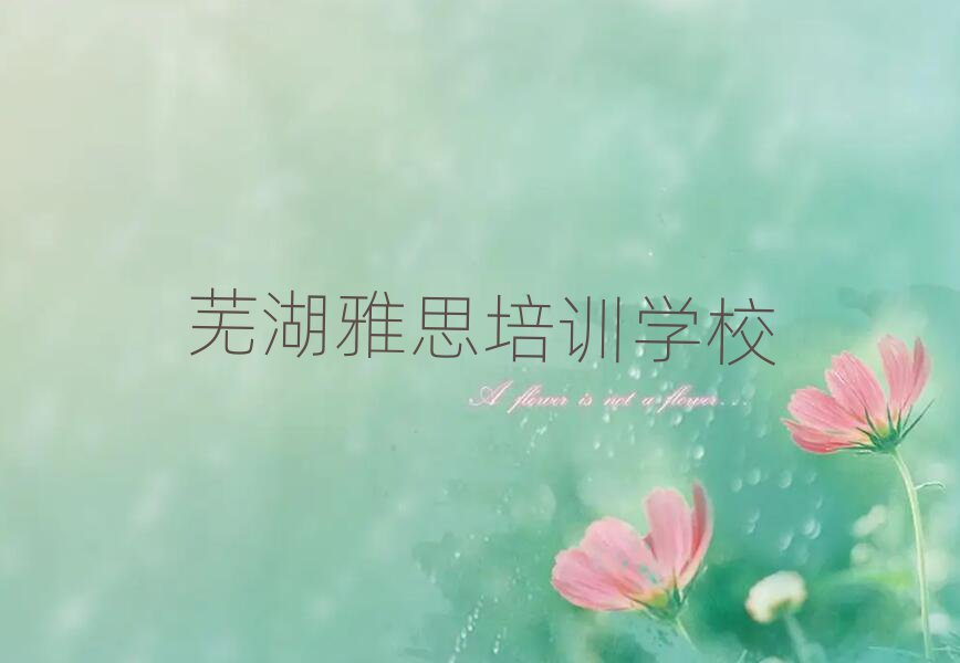 芜湖正规雅思培训费用排名