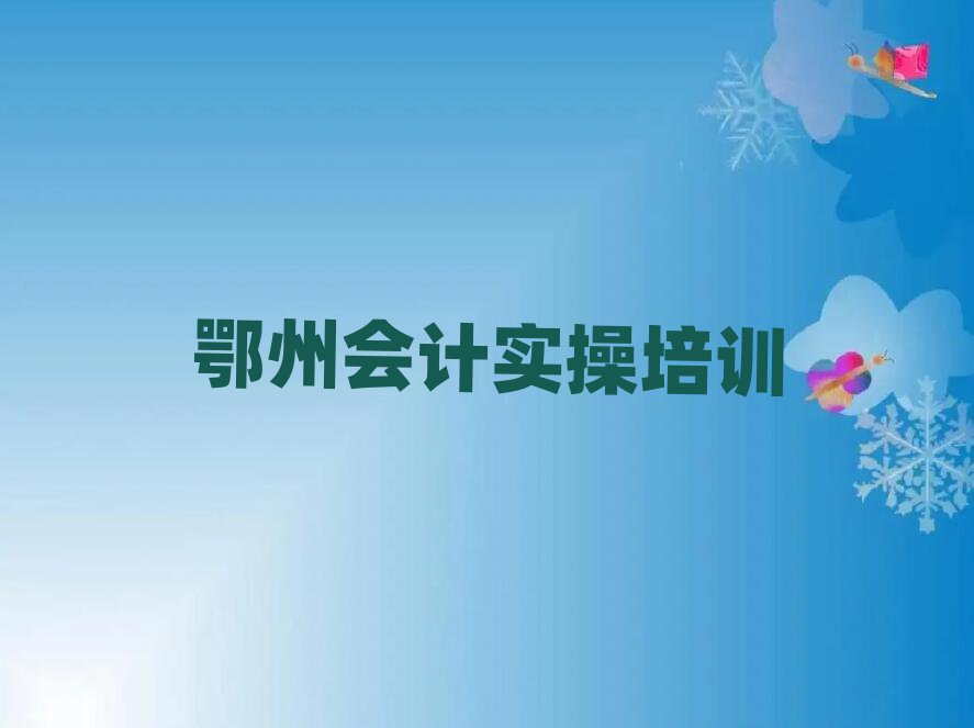 2025年鄂州梁子湖区学校会计实操培训费用