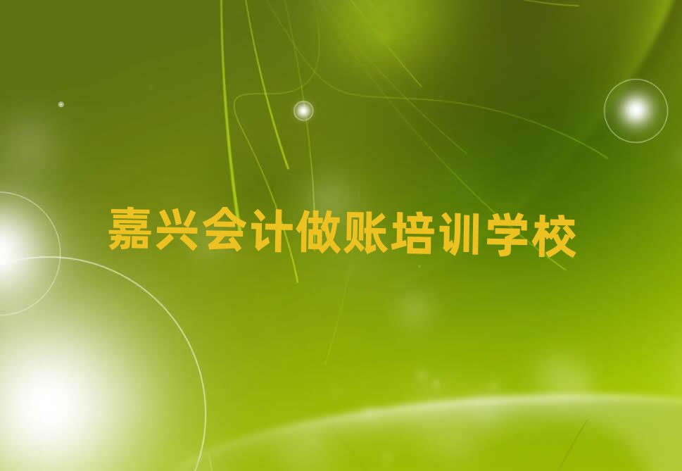 嘉兴秀洲区哪个会计做账学校比较好