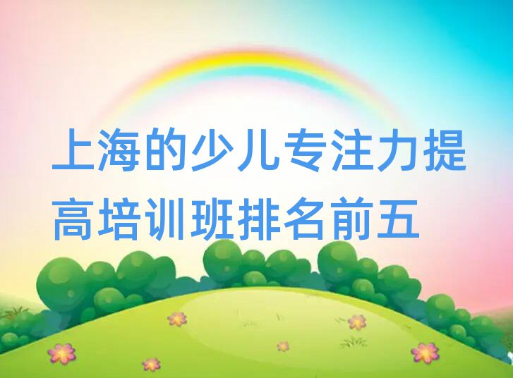 上海的少儿专注力提高培训班排名前五