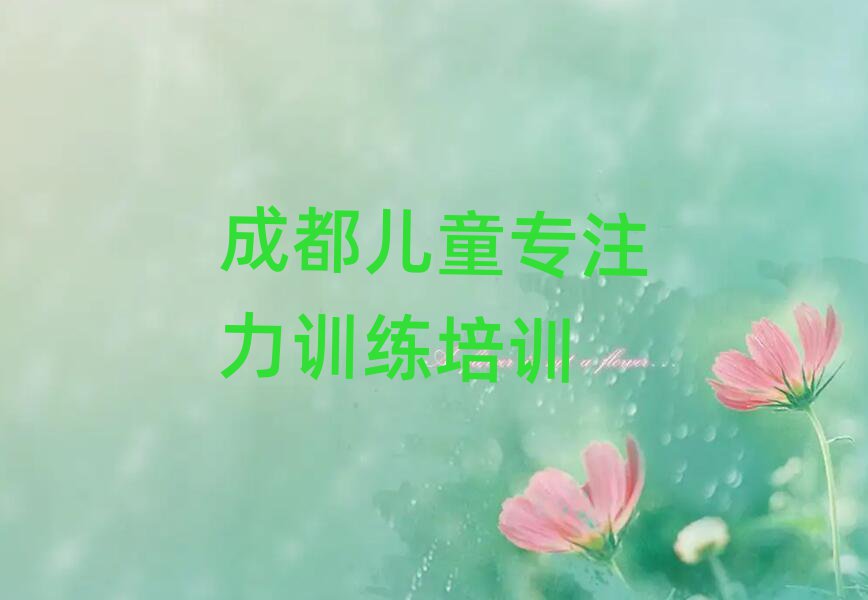 成都成华区儿童专注力训练培训速成班学费多少钱