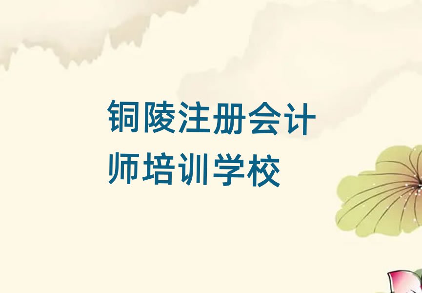 2025年铜陵郊区学注册会计师学费大概要需要多少推荐一览