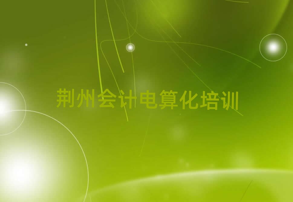 荆州到哪里学会计电算化名单精选一览