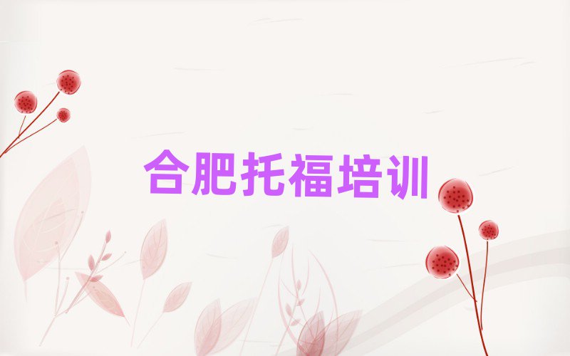 3月合肥托福培训哪里好一点