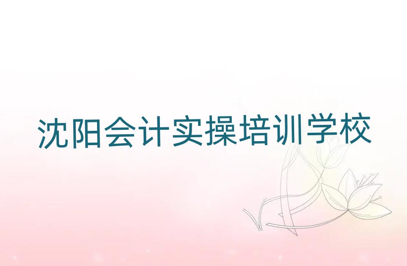 沈阳丰乐街道会计实操比较正规的培训机构