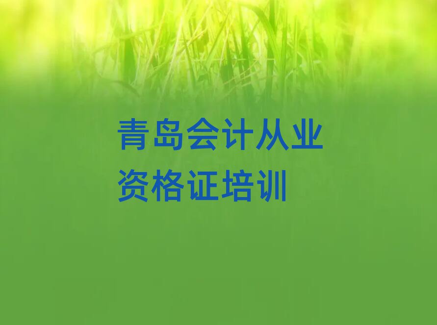 前几的青岛会计从业资格证培训机构十大排名