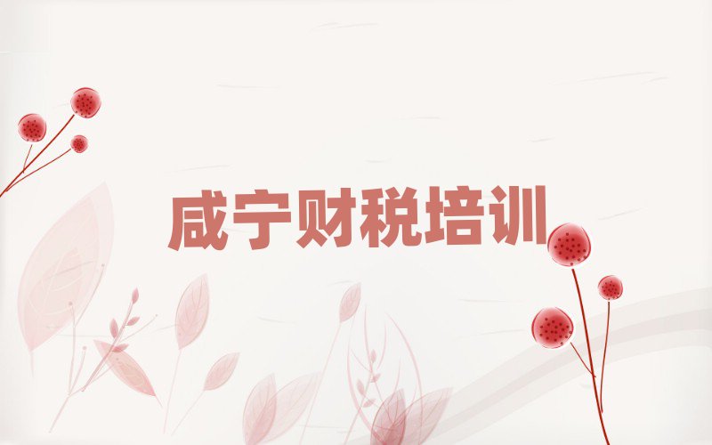 4月咸宁咸安区财税培训学校要学多久