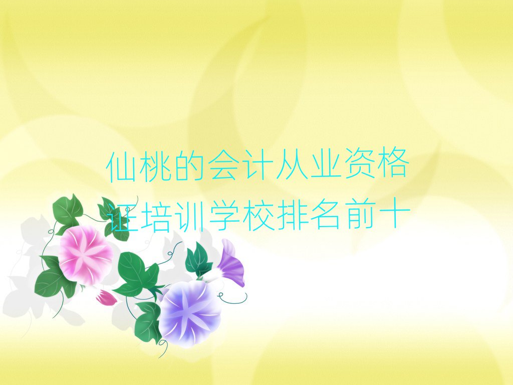 仙桃的会计从业资格证培训学校排名前十