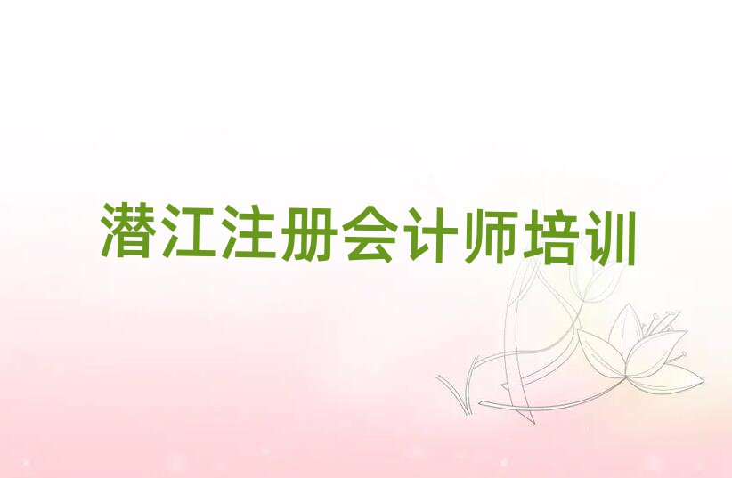潜江注册会计师特训学校