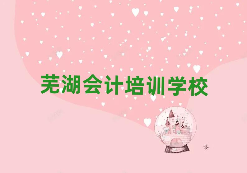 2025年好的芜湖会计培训学校单排名前五