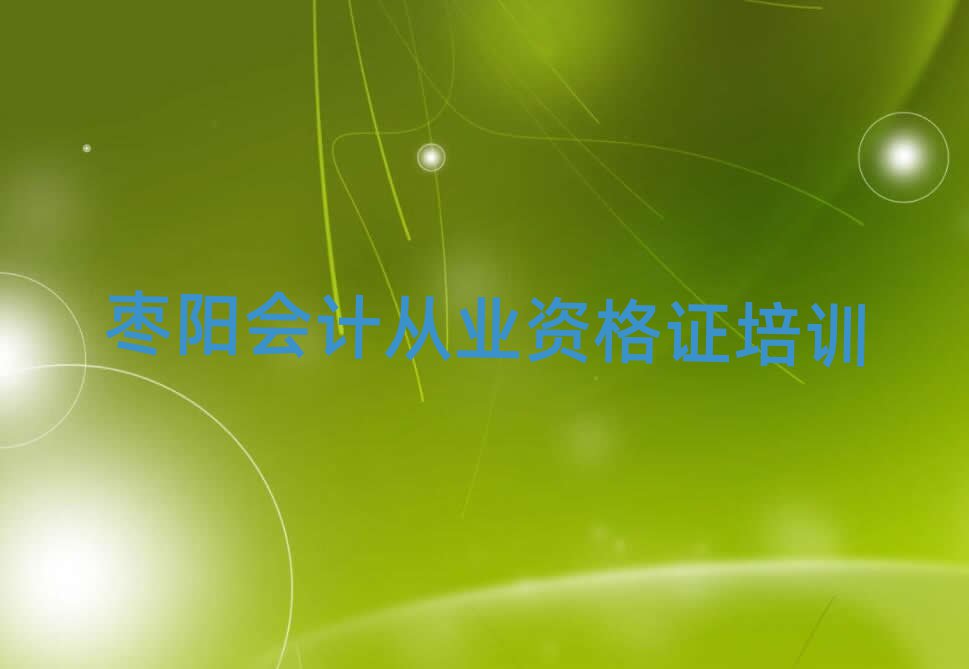2025年枣阳找培训机构学会计从业资格证推荐一览