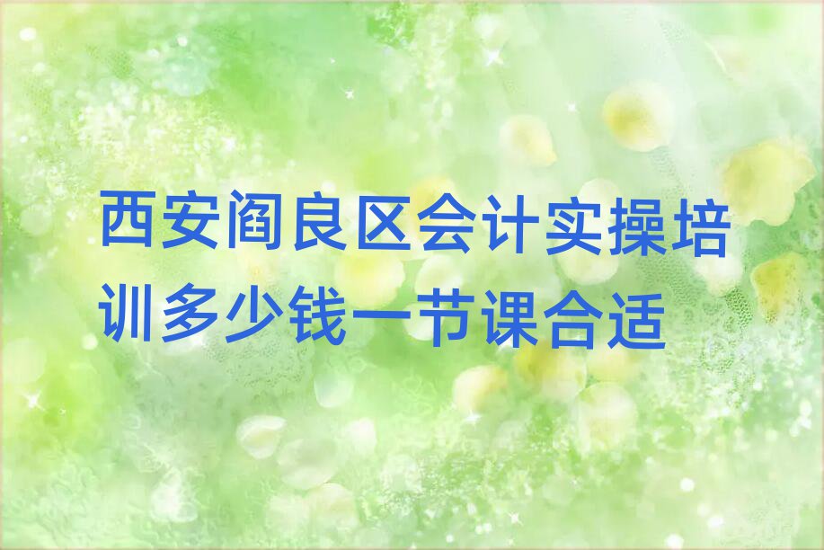 西安阎良区会计实操培训多少钱一节课合适