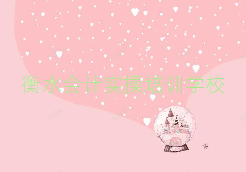 衡水会计实操培训哪个机构好排名前五