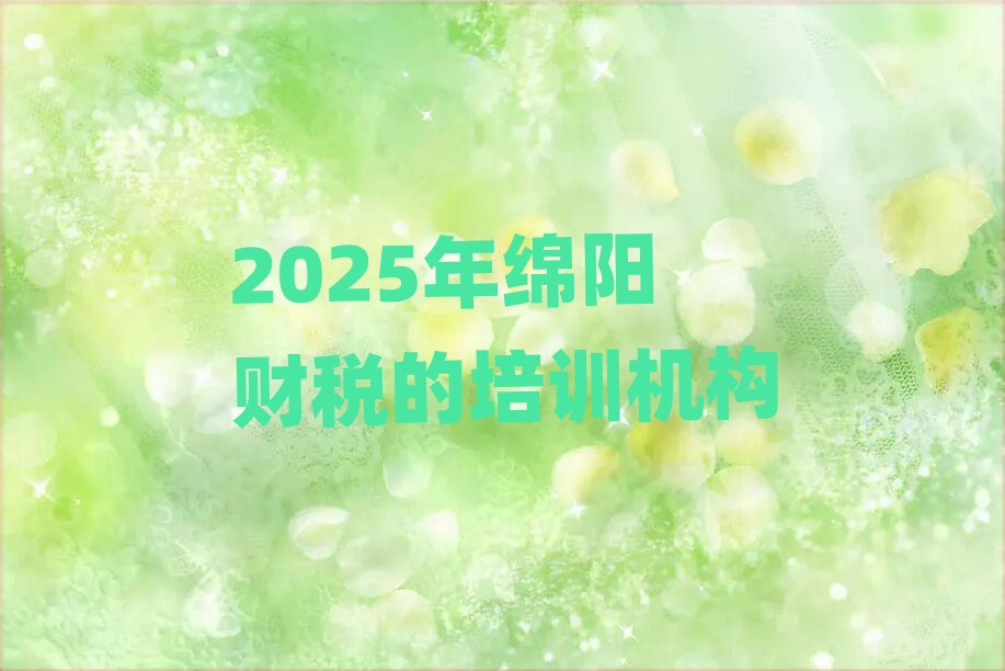 2025年绵阳财税的培训机构