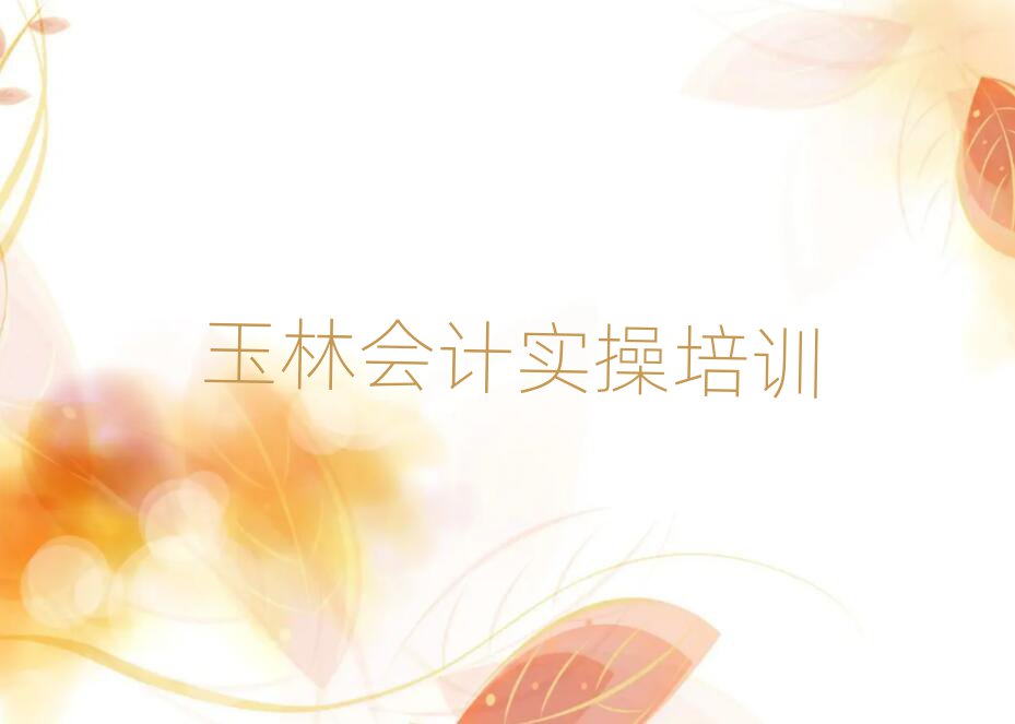 玉林会计实操哪家好点