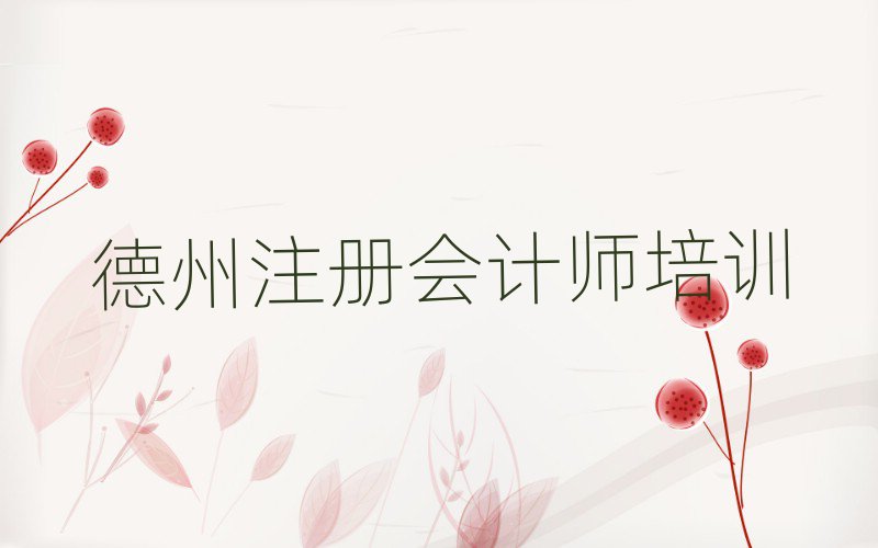 2025年德州德城区注册会计师学校正规学校推荐一览