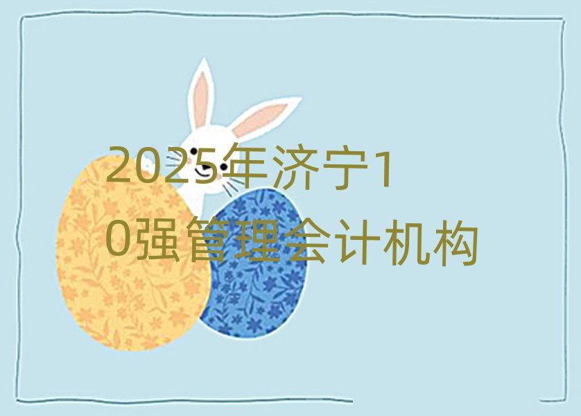 2025年济宁10强管理会计机构