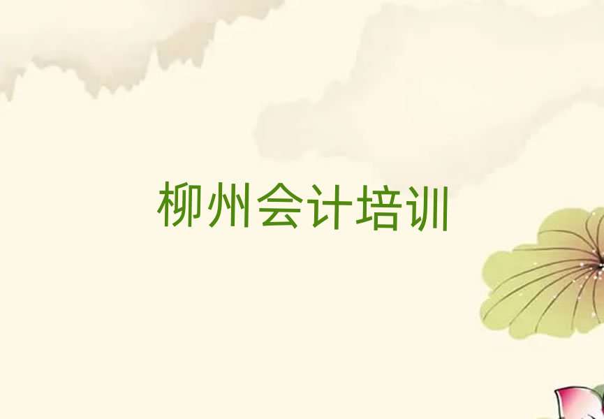 2025年柳州城中区会计培训班课程排名top10