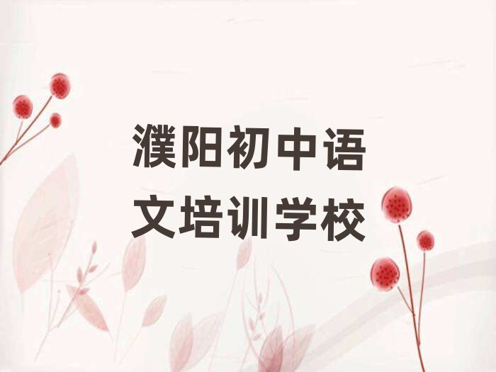 濮阳学初中语文到哪里学名单总览公布一览表