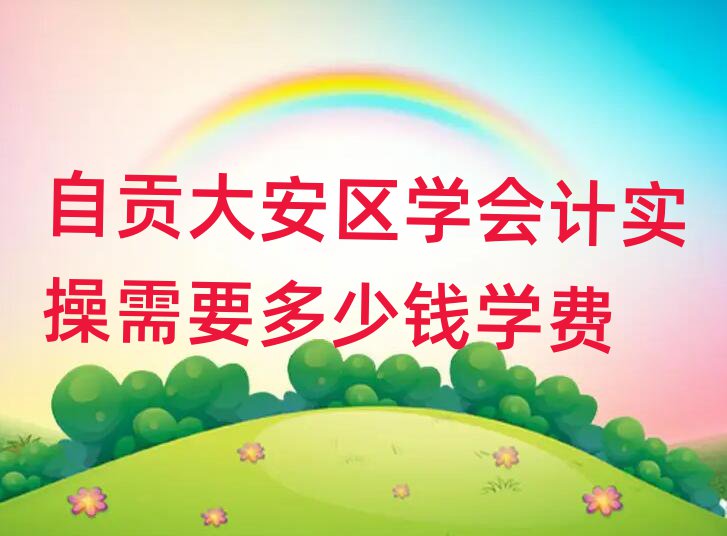 自贡大安区学会计实操需要多少钱学费