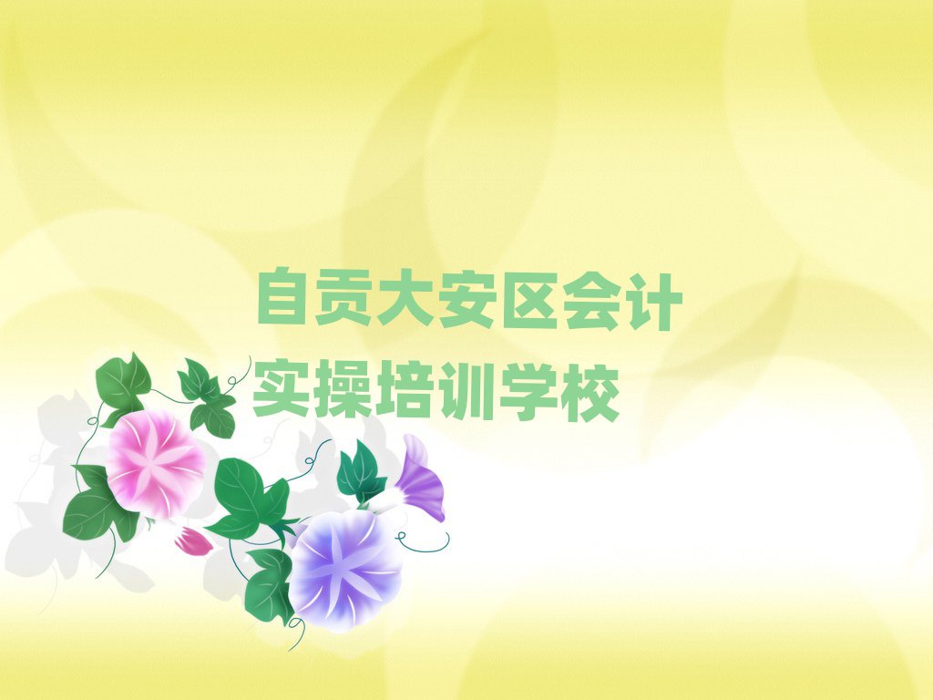 自贡大安区学会计实操需要多少钱学费