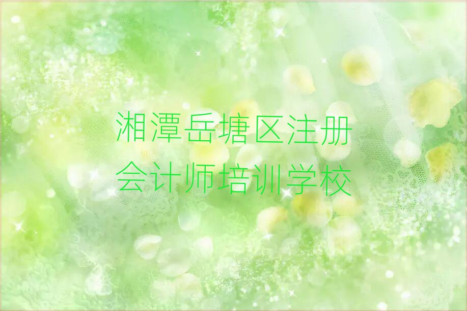 2025年湘潭岳塘区注册会计师培训学校哪家强