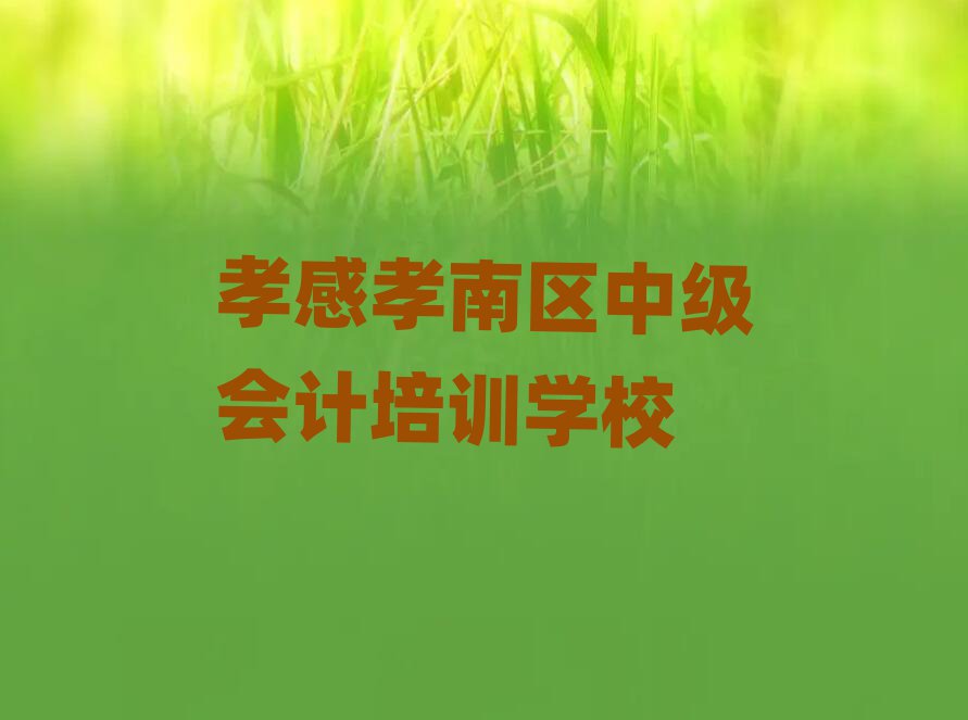 孝感孝南区中级会计培训机构排名一览表