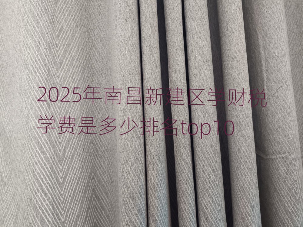 2025年南昌新建区学财税学费是多少排名top10