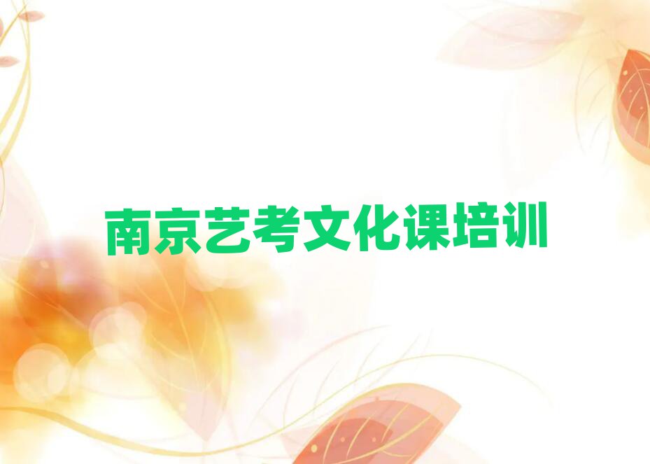 南京栖霞区艺考文化课网络教学名单精选一览