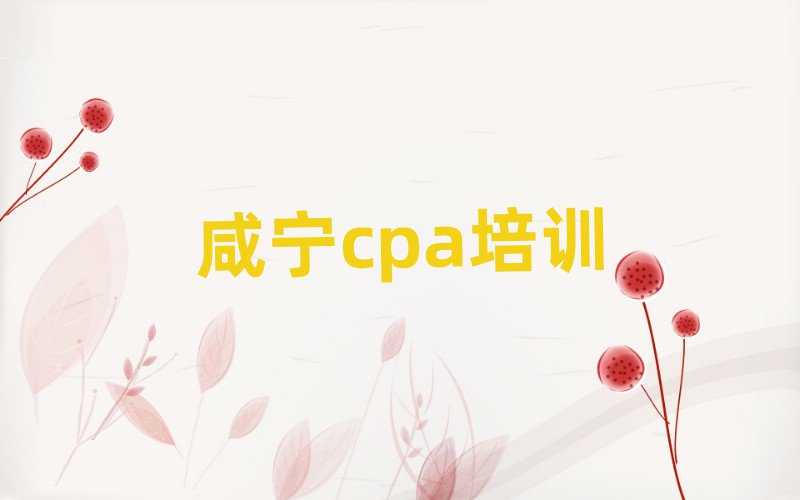 5月咸宁cpa培训机构一览表
