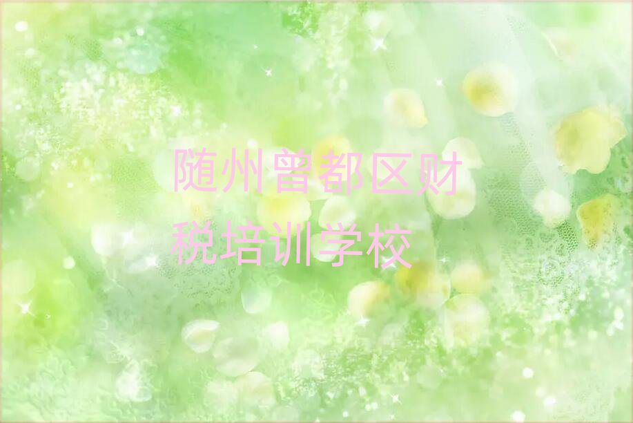 随州曾都区附近财税培训班前十名