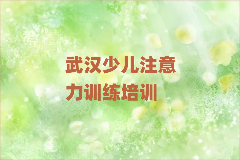 武汉江岸区少儿注意力训练有没有专门培训少儿注意力训练的地方推荐一览