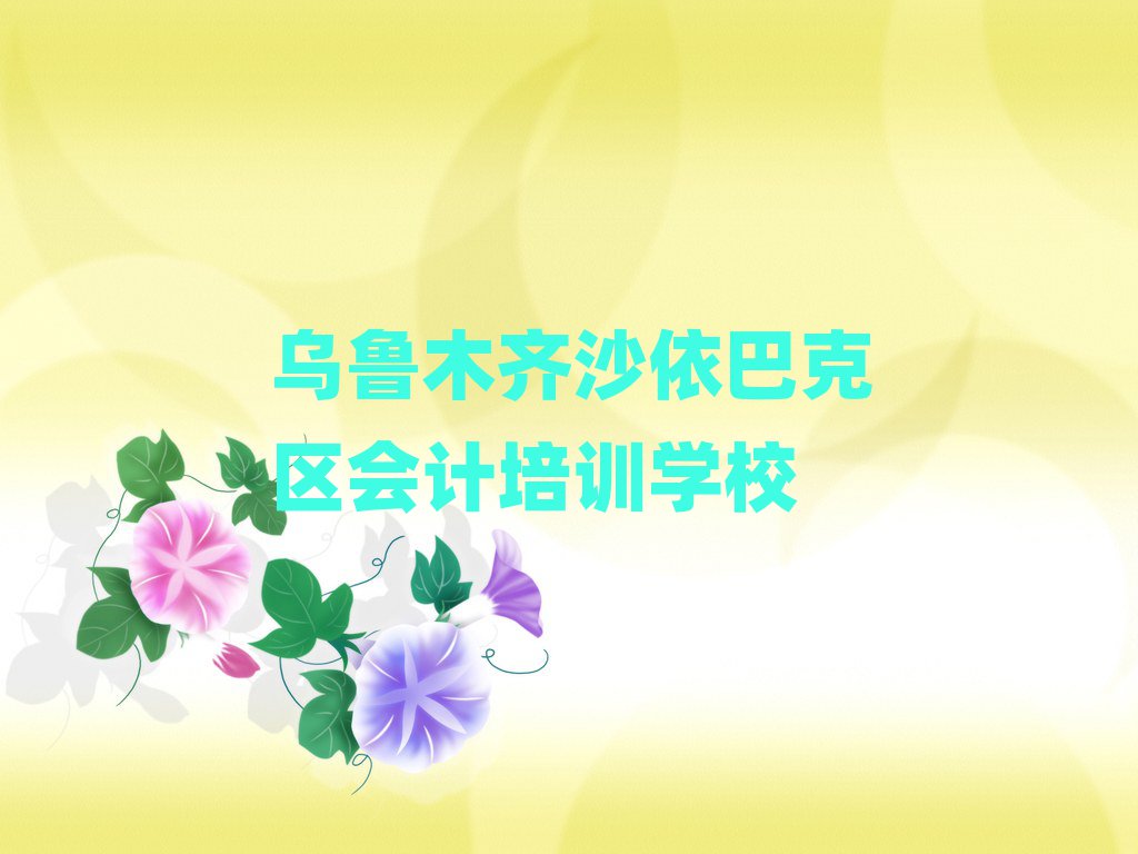 乌鲁木齐沙依巴克区会计哪里的会计培训班好
