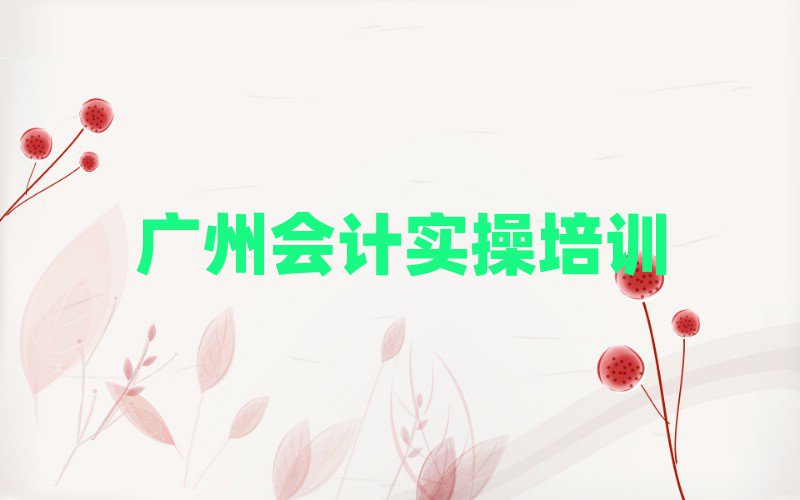 5月广州比较好的会计做账培训班排名公布