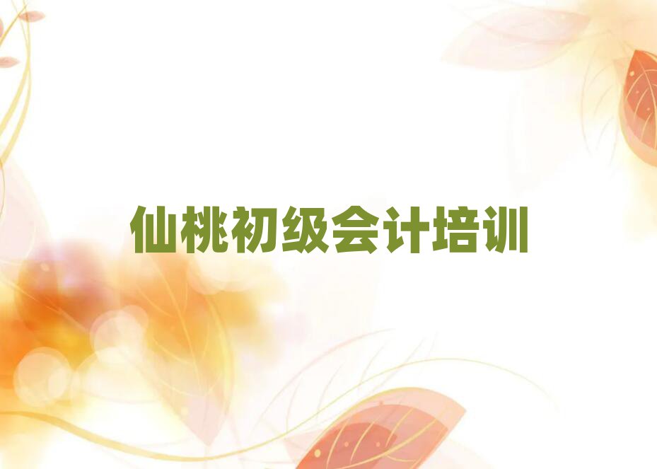 仙桃有什么初级会计学校本地实力排名一览更新