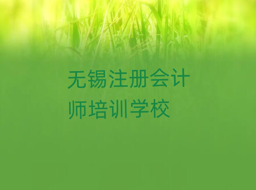 无锡梁溪区注册会计师自学网站排名