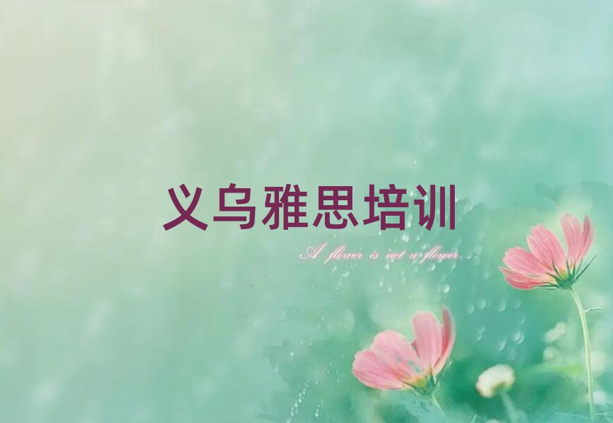 义乌学雅思报什么班人气排行榜一览表