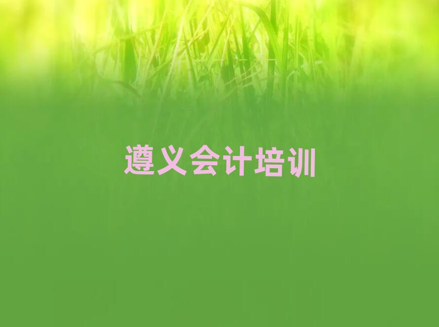 2025年遵义播州区会计培训机构排名前十
