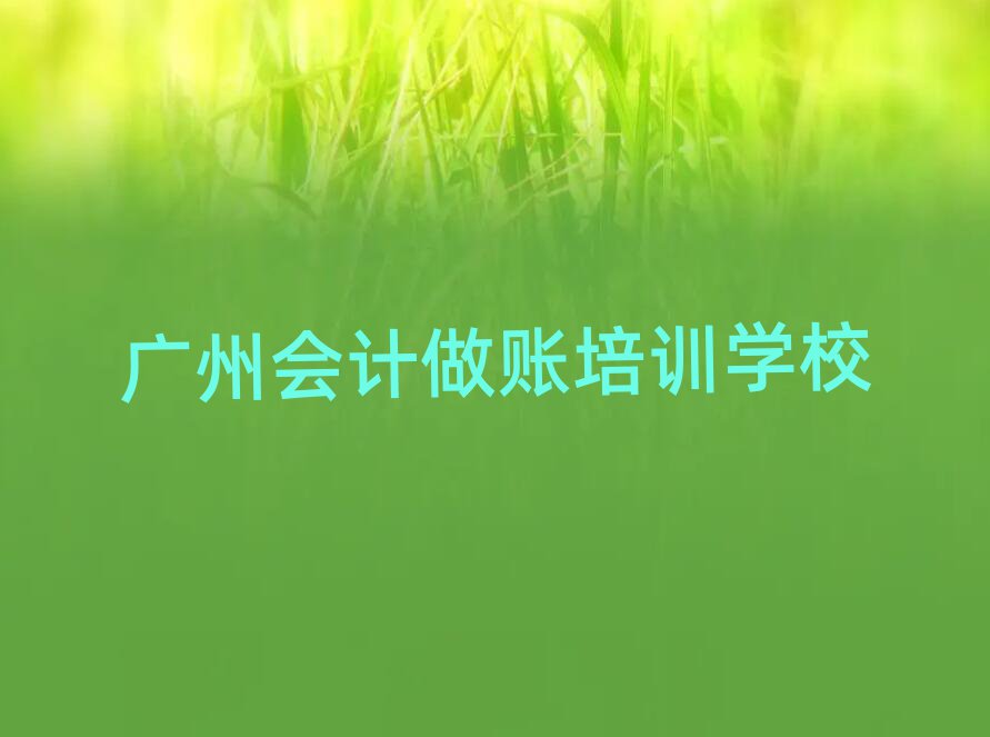 广州10强会计做账机构