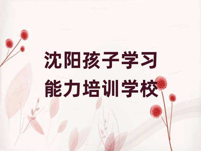 沈阳孩子学习能力在线课程