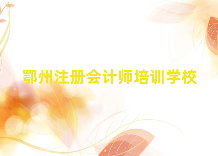 鄂州注册会计师网络学习精选名单出炉