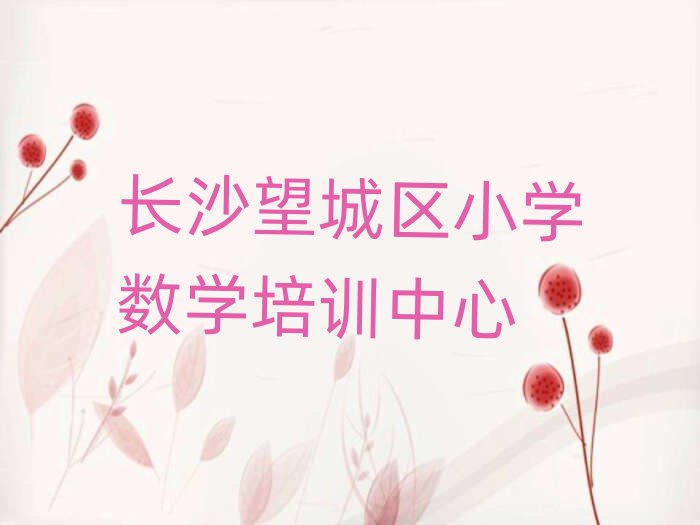 长沙望城区学小学数学报什么班名单精选一览