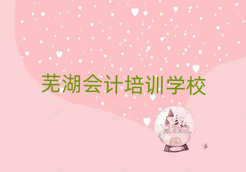 2025年芜湖会计培训机构名单一览
