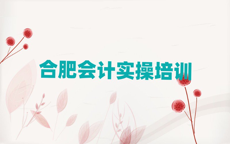 合肥去哪学会计实操排名公布